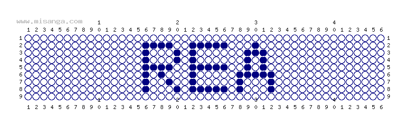 編みこみ文字ミサンガ製作図：REA