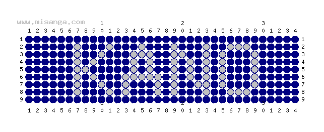 編みこみ文字ミサンガ製作図：KANO