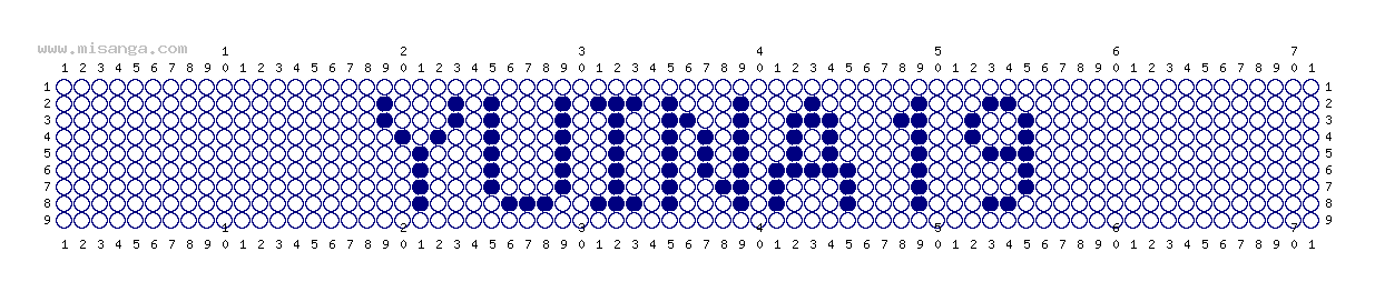 編みこみ文字ミサンガ製作図：YUINA19