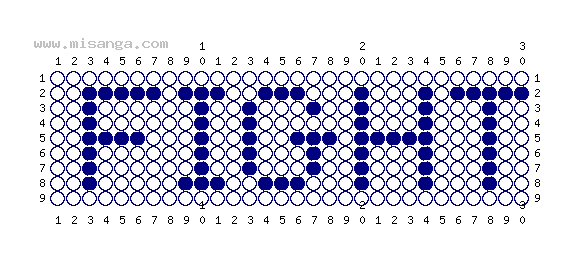編みこみ文字ミサンガ製作図：FIGHT