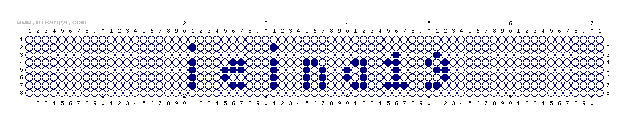 編みこみ文字ミサンガ製作図：YUINA19