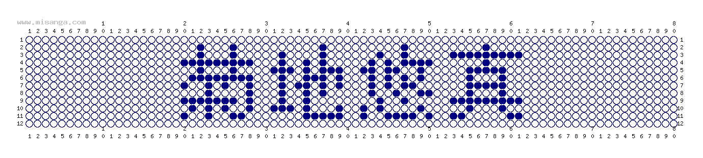 編みこみ文字ミサンガ製作図：菊地悠真