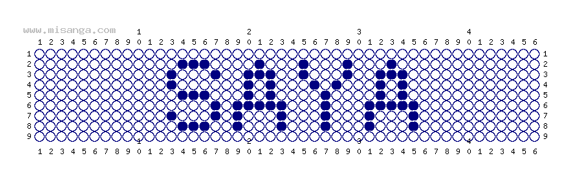 編みこみ文字ミサンガ製作図：SAYA