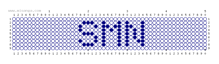 編みこみ文字ミサンガ製作図：SMN