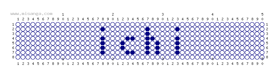 編みこみ文字ミサンガ製作図：ICHI