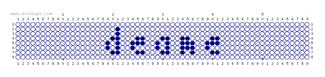 編みこみ文字ミサンガ製作図：TEAME