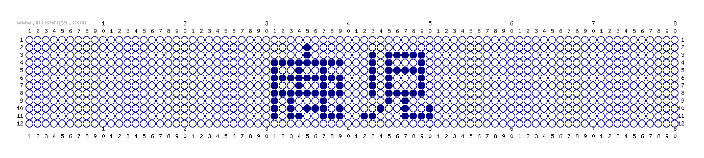 編みこみ文字ミサンガ製作図：鹿児