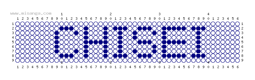 編みこみ文字ミサンガ製作図：CHISEI