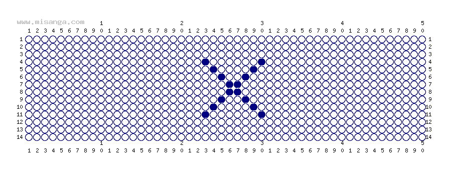 編みこみ文字ミサンガ製作図：×