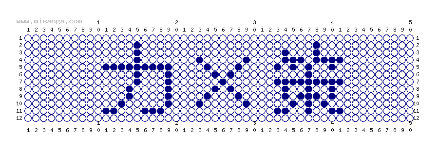 編みこみ文字ミサンガ製作図：力×策