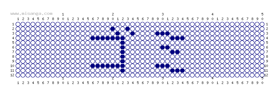 編みこみ文字ミサンガ製作図：ゴミ