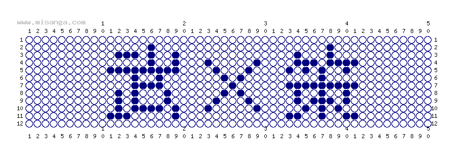 編みこみ文字ミサンガ製作図：武×策