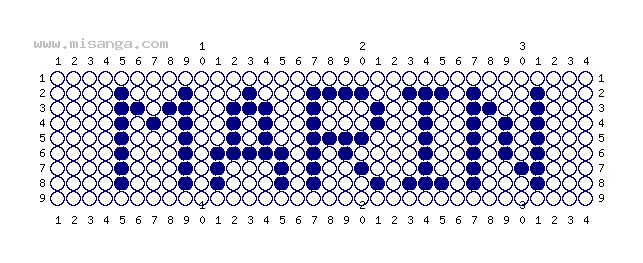 編みこみ文字ミサンガ製作図：MARIN