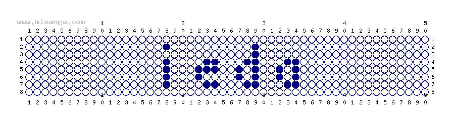 編みこみ文字ミサンガ製作図：YUTA