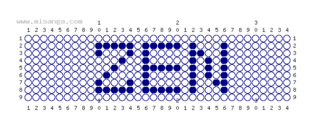 編みこみ文字ミサンガ製作図：ZEN