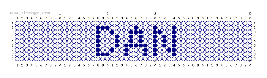 編みこみ文字ミサンガ製作図：DAN
