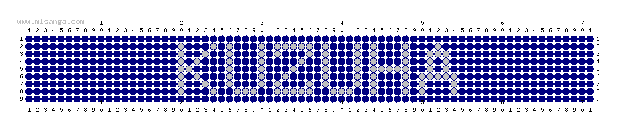編みこみ文字ミサンガ製作図：KUZUHA