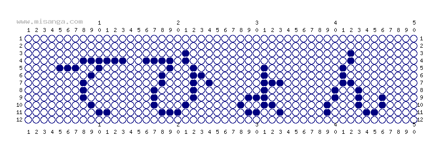 編みこみ文字ミサンガ製作図：てひょん