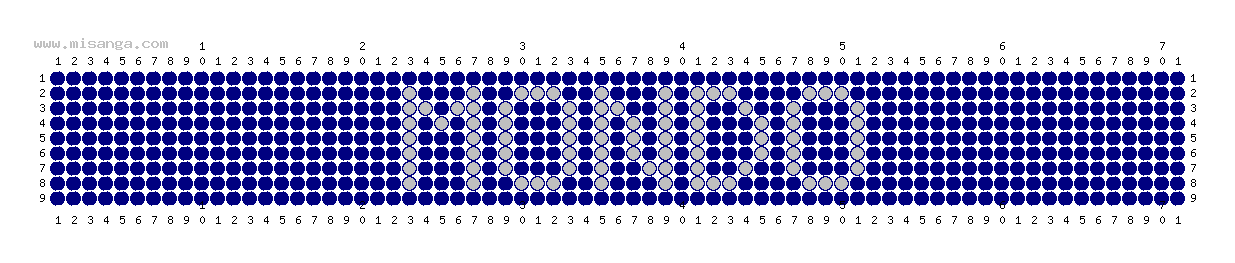 編みこみ文字ミサンガ製作図：MONDO