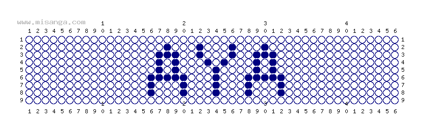 編みこみ文字ミサンガ製作図：AYA
