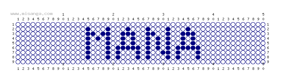 編みこみ文字ミサンガ製作図：MANA