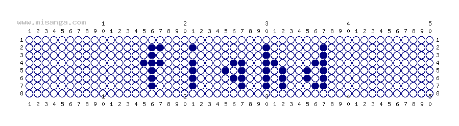 編みこみ文字ミサンガ製作図：FIGHT