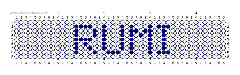 編みこみ文字ミサンガ製作図：RUMI