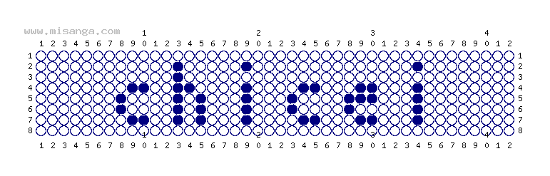 編みこみ文字ミサンガ製作図：CHISEI