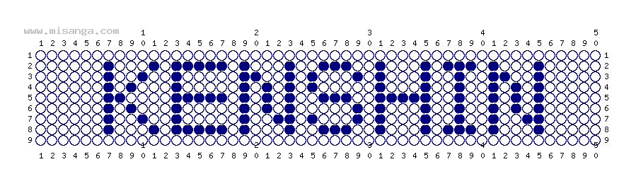 編みこみ文字ミサンガ製作図：KENSHIN