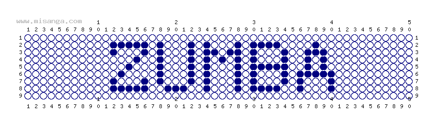 編みこみ文字ミサンガ製作図：ZUMBA