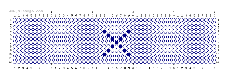 編みこみ文字ミサンガ製作図：×
