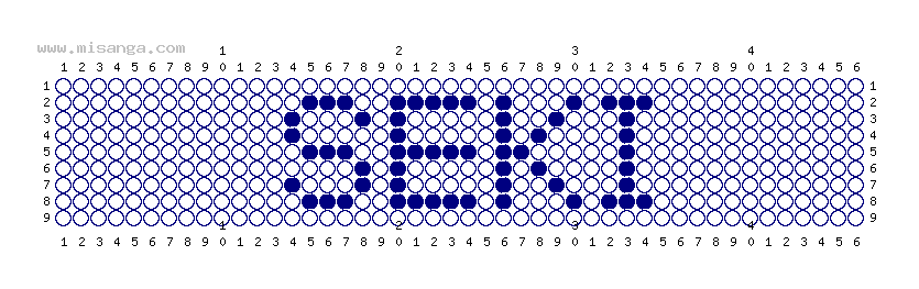 編みこみ文字ミサンガ製作図：SEKI