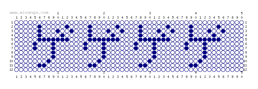 編みこみ文字ミサンガ製作図：ゲゲゲゲ
