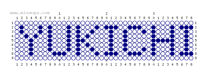 編みこみ文字ミサンガ製作図：YUKICHI