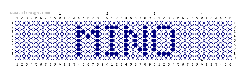編みこみ文字ミサンガ製作図：MINO