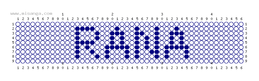 編みこみ文字ミサンガ製作図：RANA