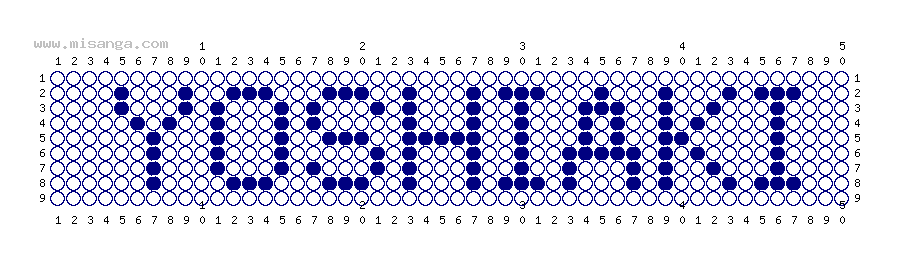 編みこみ文字ミサンガ製作図：YOSHIAKI