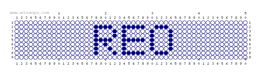 編みこみ文字ミサンガ製作図：REO
