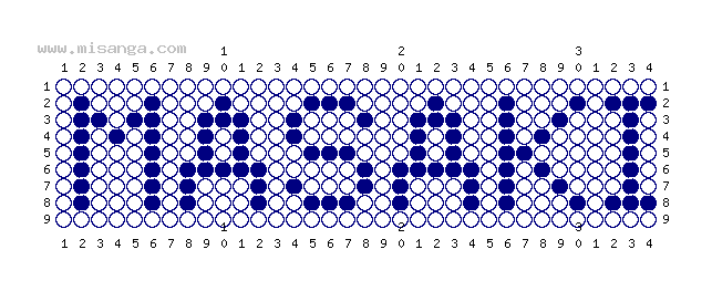 編みこみ文字ミサンガ製作図：MASAKI