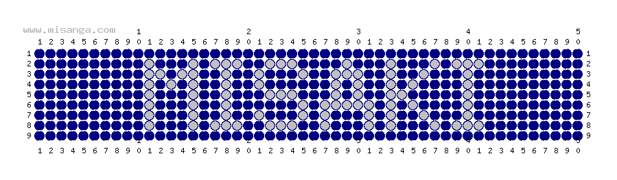 編みこみ文字ミサンガ製作図：MISAKI