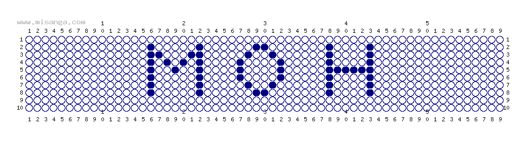 編みこみ文字ミサンガ製作図：MOH