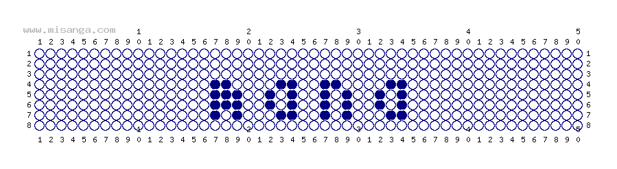 編みこみ文字ミサンガ製作図：MANA