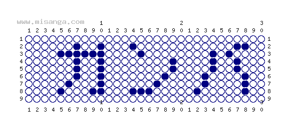 編みこみ文字ミサンガ製作図：ガンバ