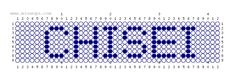 編みこみ文字ミサンガ製作図：CHISEI