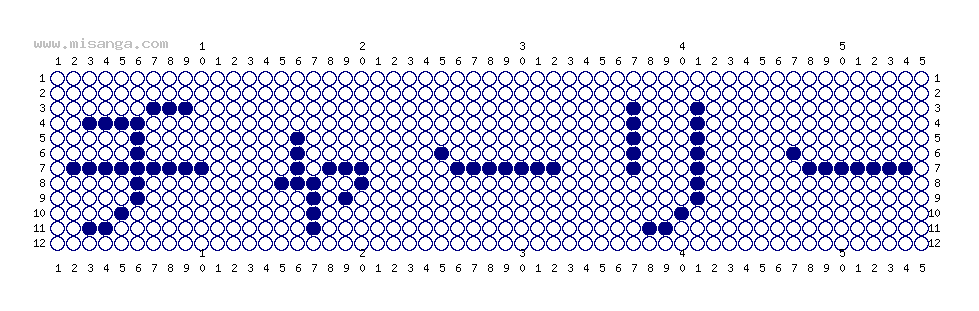 編みこみ文字ミサンガ製作図：チャーリー