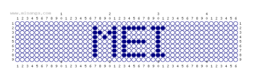 編みこみ文字ミサンガ製作図：MEI