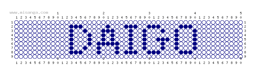 編みこみ文字ミサンガ製作図：DAIGO