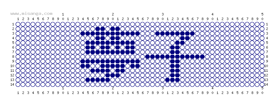 編みこみ文字ミサンガ製作図：夢子