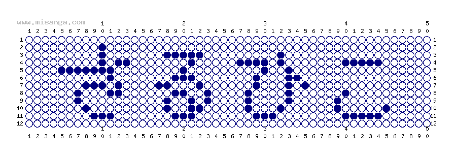編みこみ文字ミサンガ製作図：さるひこ