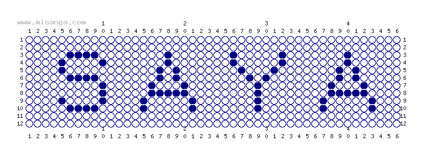 編みこみ文字ミサンガ製作図：SAYA